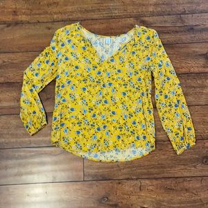 Yellow Floral Blouse